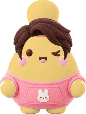 パーカーと髪型を着せ替えたロピ